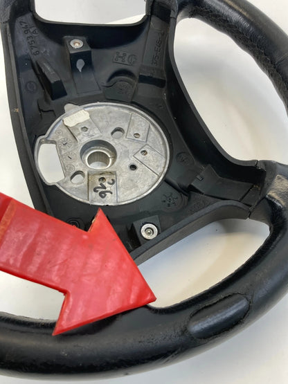 99 00 BMW 323I 328I 2000 328CI BLACK LEATHER STEERING WHEEL ASSEMBLY OEM