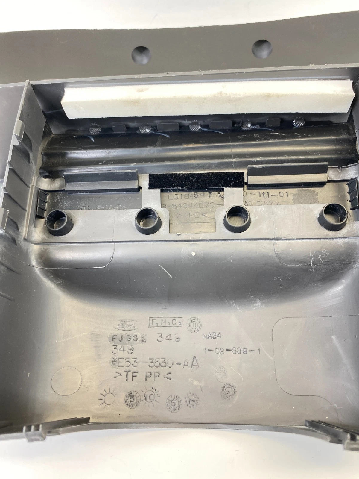 10-12 FORD FUSION DASH CLUSTER SPEEDO BEZEL W/ UPPER COLUMN COVER 8E533530AA OEM