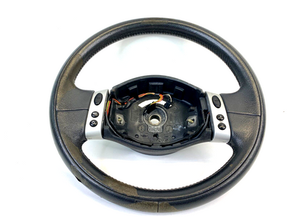 2002 Mini Cooper Driver Steering Wheel w/ Control Buttons Leather 2 Spokes