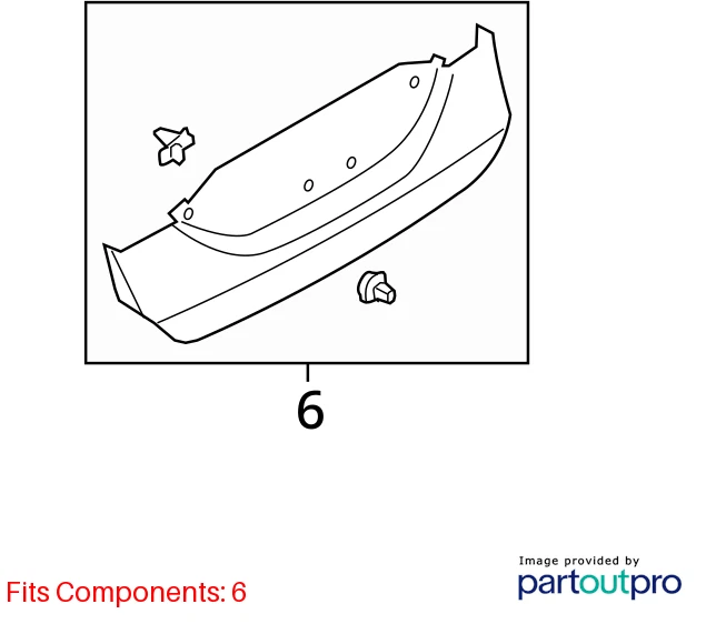 13-16 FORD FUSION SEDAN TRUNK LID LOWER PANEL MOLDING LICENSE TRIM DS7Z54423A42A