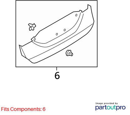13-16 FORD FUSION SEDAN TRUNK LID LOWER PANEL MOLDING LICENSE TRIM DS7Z54423A42A