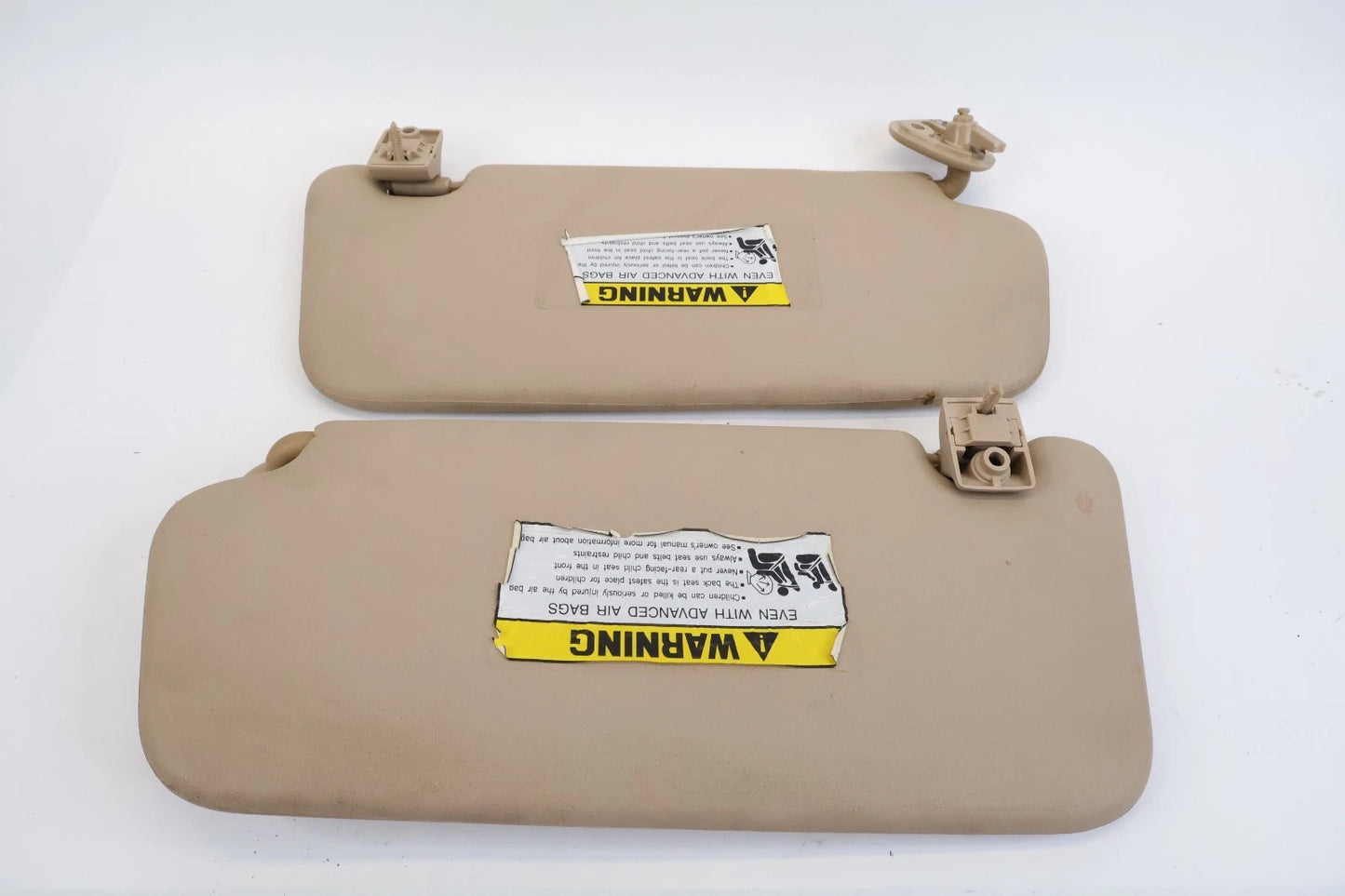 2006-2011 KIA RIO RIO5 SUN VISOR PAIR LEFT DRIVER RIGHT PASSENGER BEIGE OEM