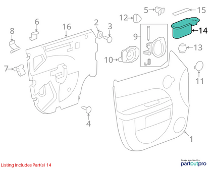2006-2011 CHEVROLET HHR DRIVER FRONT LEFT POWER MIRROR SWITCH BEZEL OEM 22736350