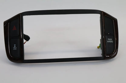 2003-2005 HONDA PILOT CENTER DASH RADIO TRIM BEZEL HAZARD & VTM SWITCH WOOD OEM