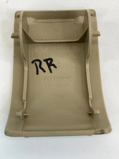 06-11 HONDA CIVIC RIGHT DECK LID CHILD SEAT ANCHOR COVER PLATE 84501-SNA-A0 OEM