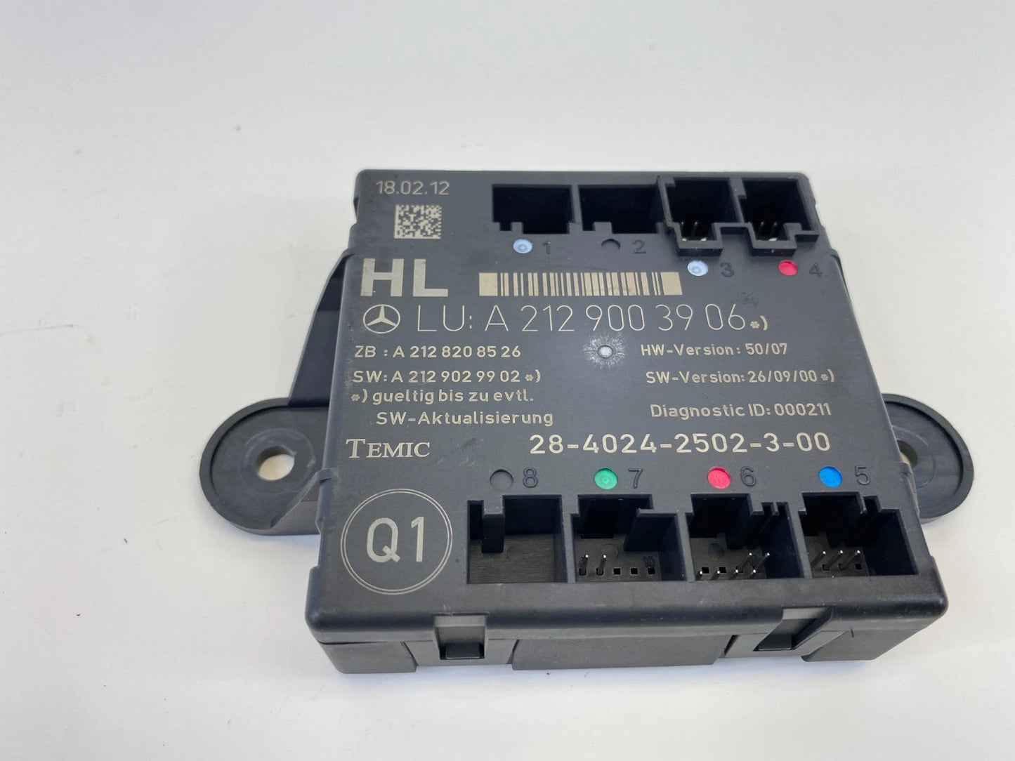 2006-2016 MERCEDES E350 REAR LEFT DOOR CONTROL MODULE UNIT A2129003906 OEM
