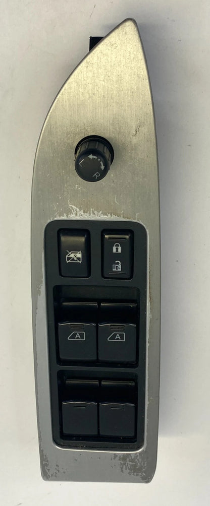 2009-2014 NISSAN MURANO DRIVER LEFT MASTER & LOCK SWITCH W/ BEZEL 809611AA6A OEM