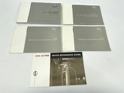 2005 NISSAN ALTIMA OWNER'S MANUAL & WARRANTY INFORMATION GUIDE BOOK W/ CASE OEM