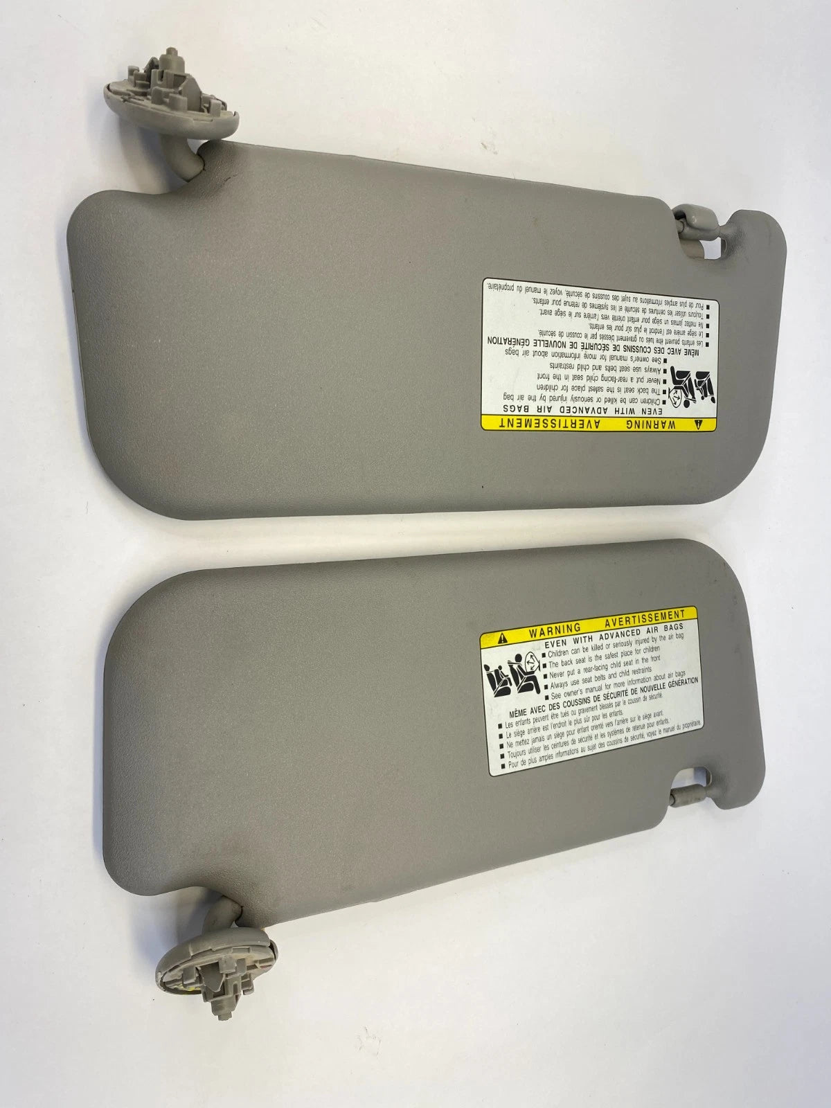 2006-2011 TOYOTA YARIS SUNVISOR SHADE LEFT & RIGHT LH RH PAIR SET GRAY