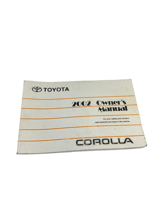 2002 02 Toyota Corolla Owner's Manual Guide Book OEM