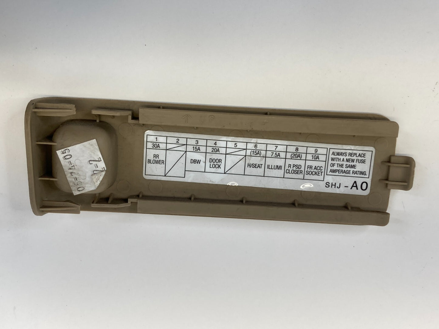 05-10 Honda Odyssey Interior Right Side Fuse Box Access Lid Cover Trim SHJ-A0