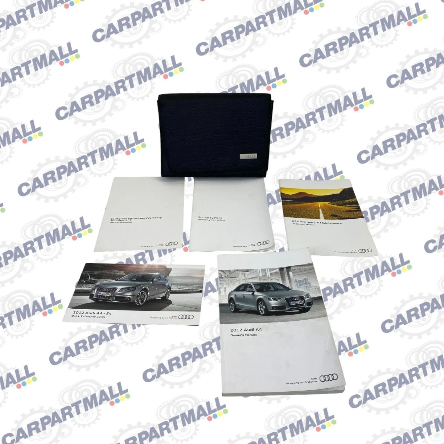 2012 AUDI A4 QUATTRO OWNERS MANUAL QUICK REFERENCE WARRANTY GUIDE SET W/ CASE