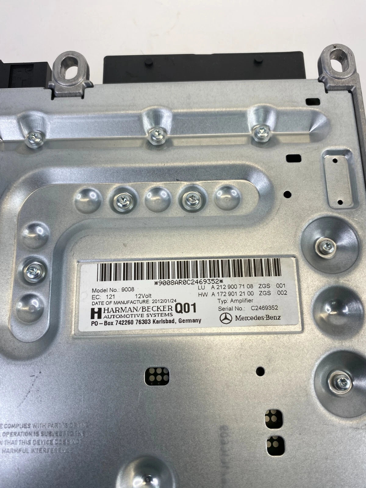 2012-2016 Mercedes-Benz E350 Audio Amplifier AMP Harman Becker A212-900-71-08