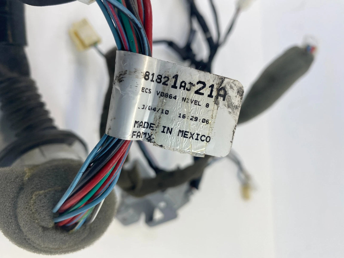 2010-2014 SUBARU LEGACY FRONT RIGHT SIDE DOOR WIRE WIRING HARNESS 81821AJ21A OEM