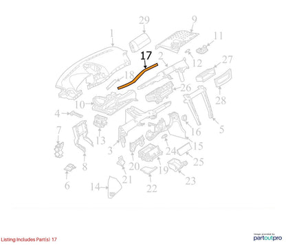 2003-2006 MERCEDES-BENZ E500 FRONT RIGHT DASH GARNISH MOLDING WOOD TRIM BEZEL