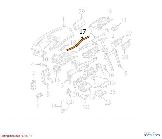 2003-2006 MERCEDES W211 E500 FR RIGHT DASH GARNISH MOLDING WOOD TRIM BEZEL OEM