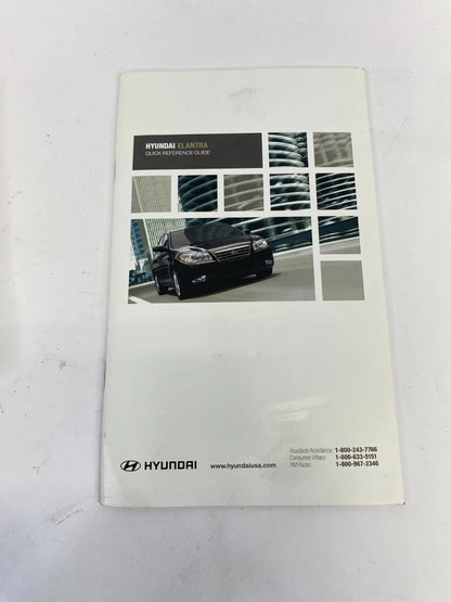 2009 HYUNDAI ELANTRA SEDAN OWNER'S MANUAL AND QUICK REFERENCE GUIDE OEM