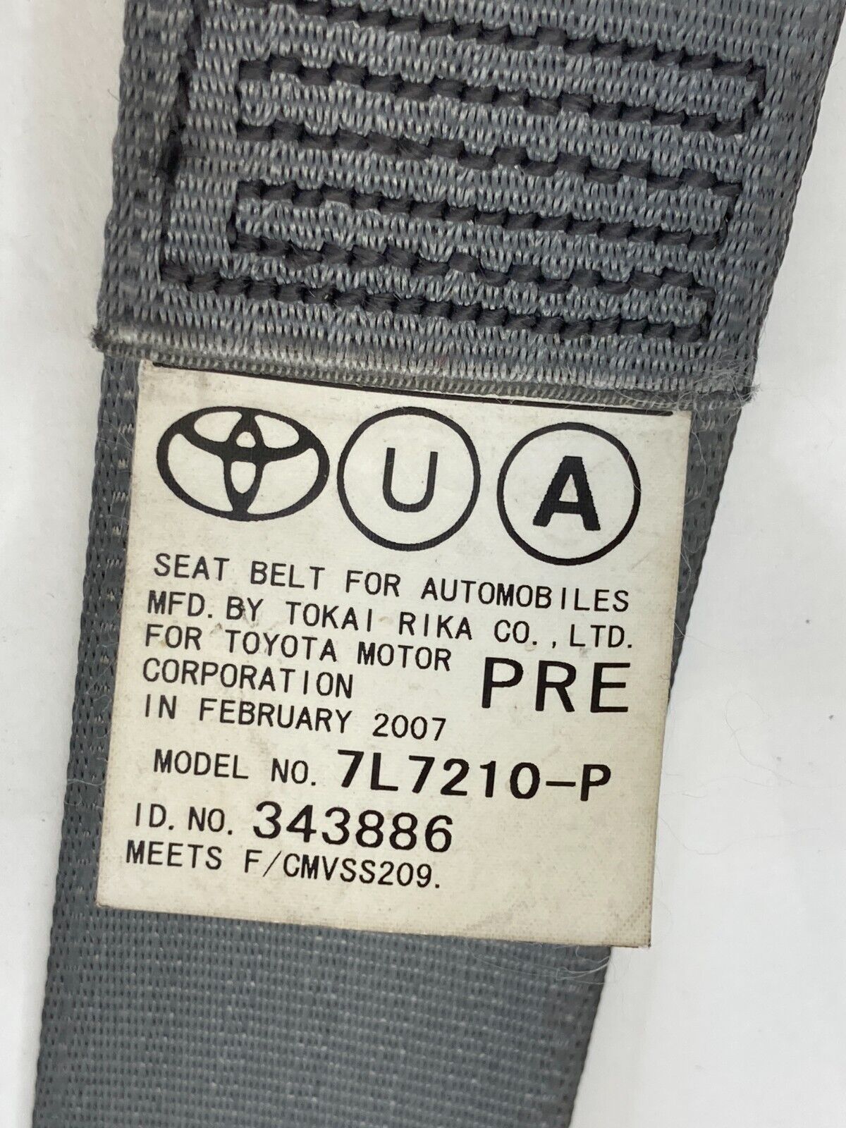 04-09 Toyota Prius Front Right Passenger Side Seat Belt Retractor 7L7210-P OEM