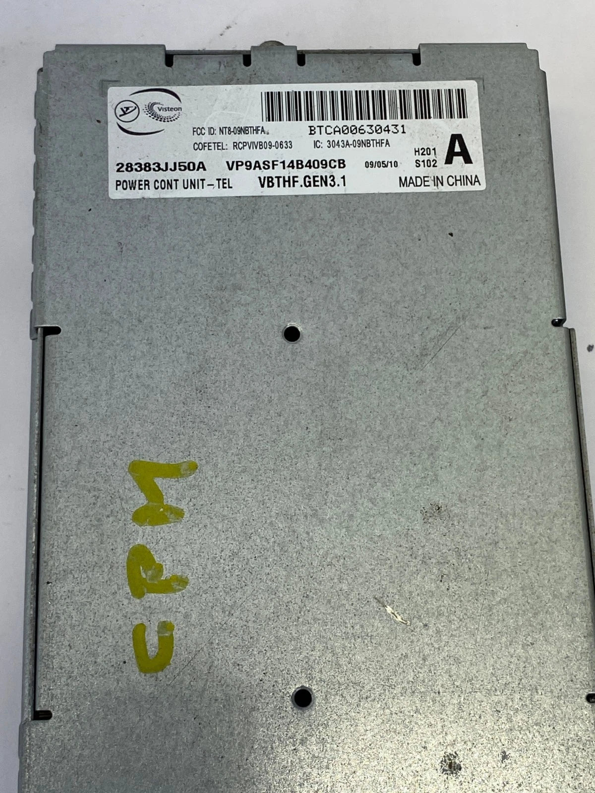 2007-2012 NISSAN MURANO TELEMATICS BLUETOOTH PHONE CONTROL MODULE OEM 28383JJ50A
