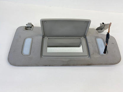 09-17 CHEVY TRAVERSE RH PASSENGER SUN VISOR W/ ILLUMINATED MIRROR GRAY CLOTH OEM