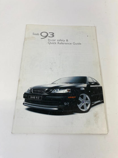 2007 07 SAAB 9-3 OWNERS MANUAL CONSUMER INFOTAINMEN WARRANTY BOOK W/ CASE OEM