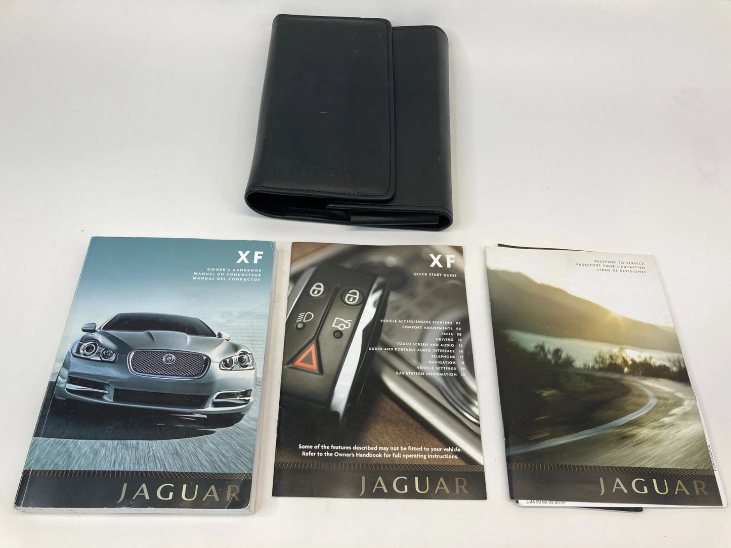 2009 JAGUAR XF OWNERS MANUAL WARRANTY INFORMATION GUIDE SET BOOK W/ CASE OEM