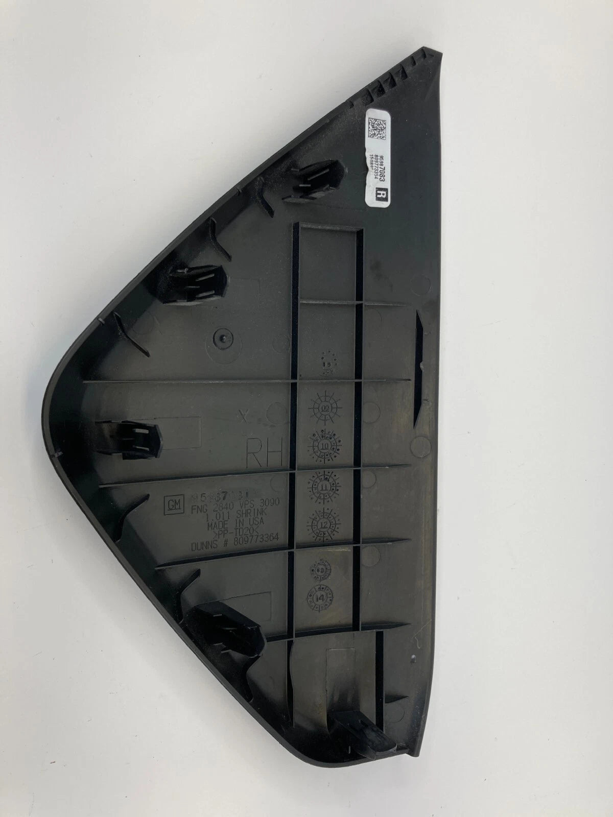 2016 CHEVROLET CRUZE LIMITED RIGHT PASSENGER DASH END CAP COVER TRIM 95987083