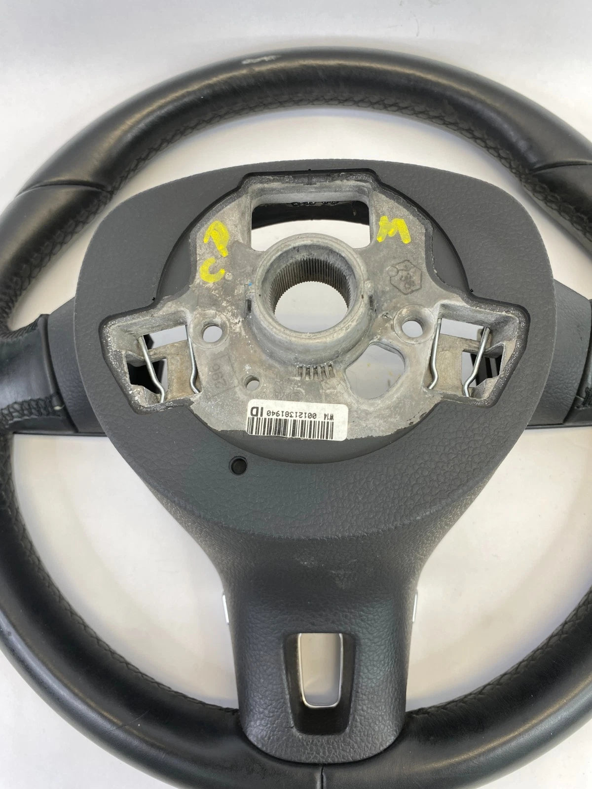 10-17 VOLKSWAGEN CC BLACK LEATHER STEERING WHEEL W/ BUTTONS OEM 3C8419091BEE74