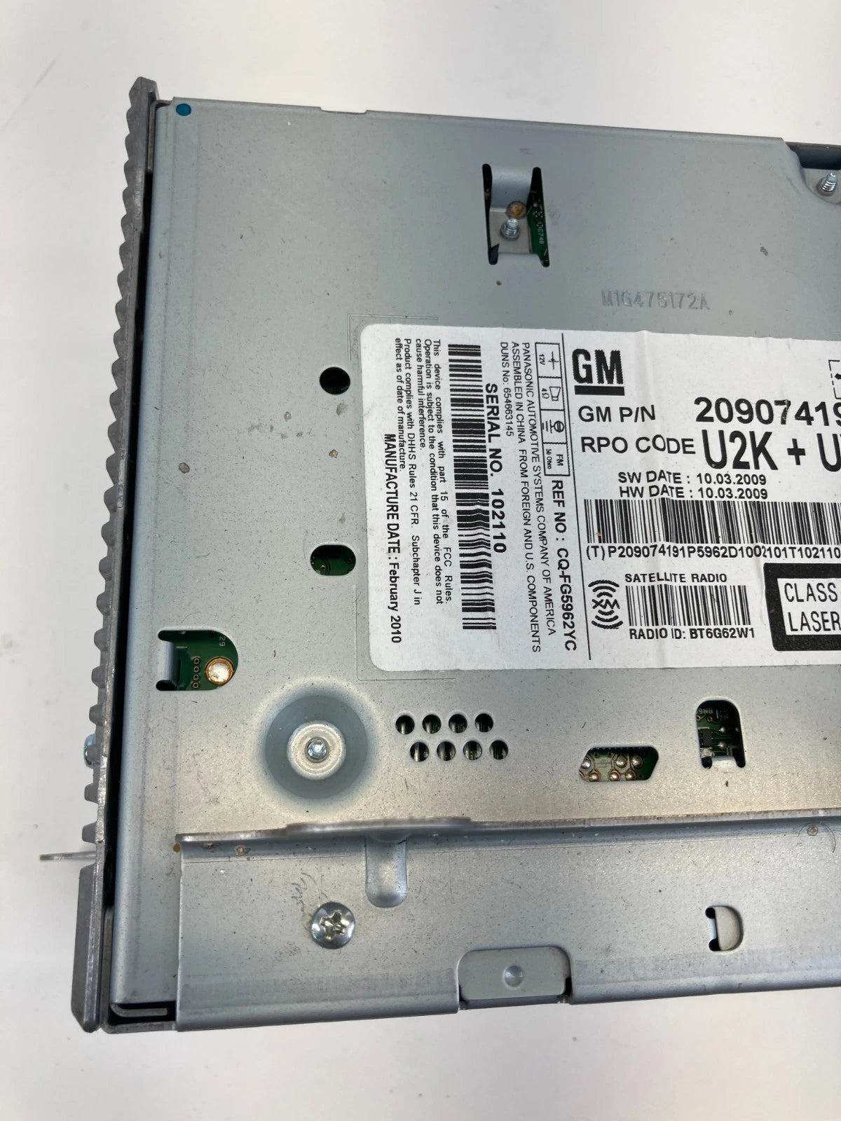 2011 11 Buick Regal AM/FM Radio CD Disc Player Receiver 20907419 OEM