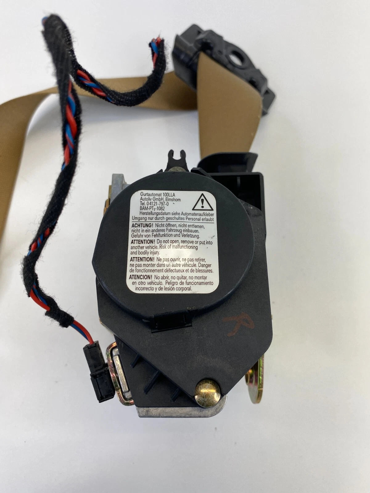 2002-2005 BMW 745I SEDAN FRONT RIGHT PASSENGER SEAT BELT RETRACTOR 561148601 OEM