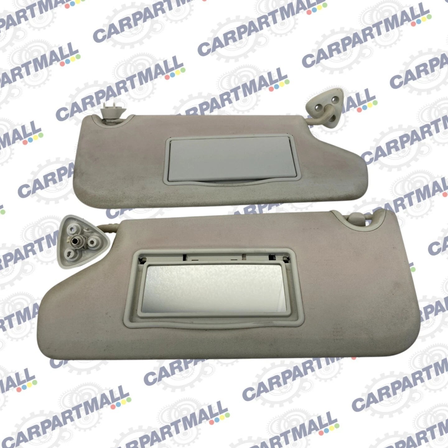 2009 2010 DODGE JOURNEY LEFT RIGHT SUN VISOR PAIR SET WITH MIRRORS PANELS OEM