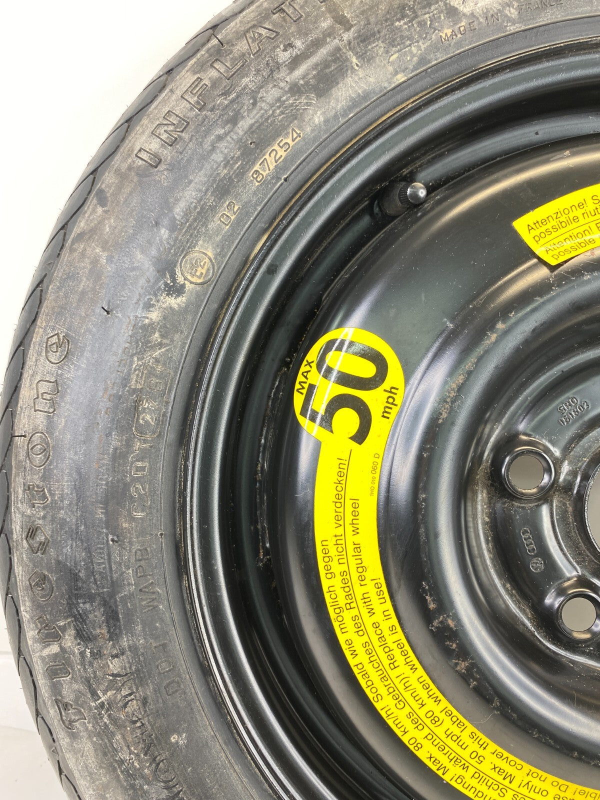 1999-2001 Audi A4 Emergency Spare Tire Wheel Compact Donut T125/90R15 96M