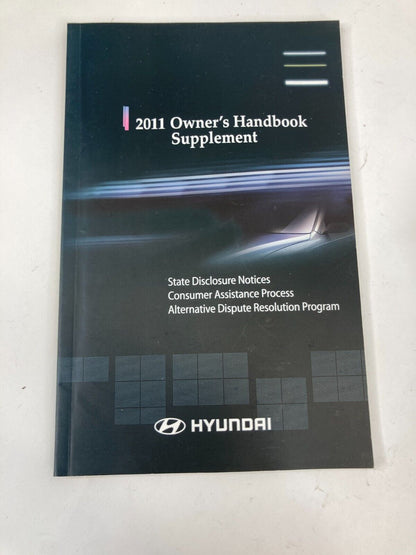 2011 Hyundai Sonata Owner's Manual Guide Handbook Warranty Info Set w/ Case OEM