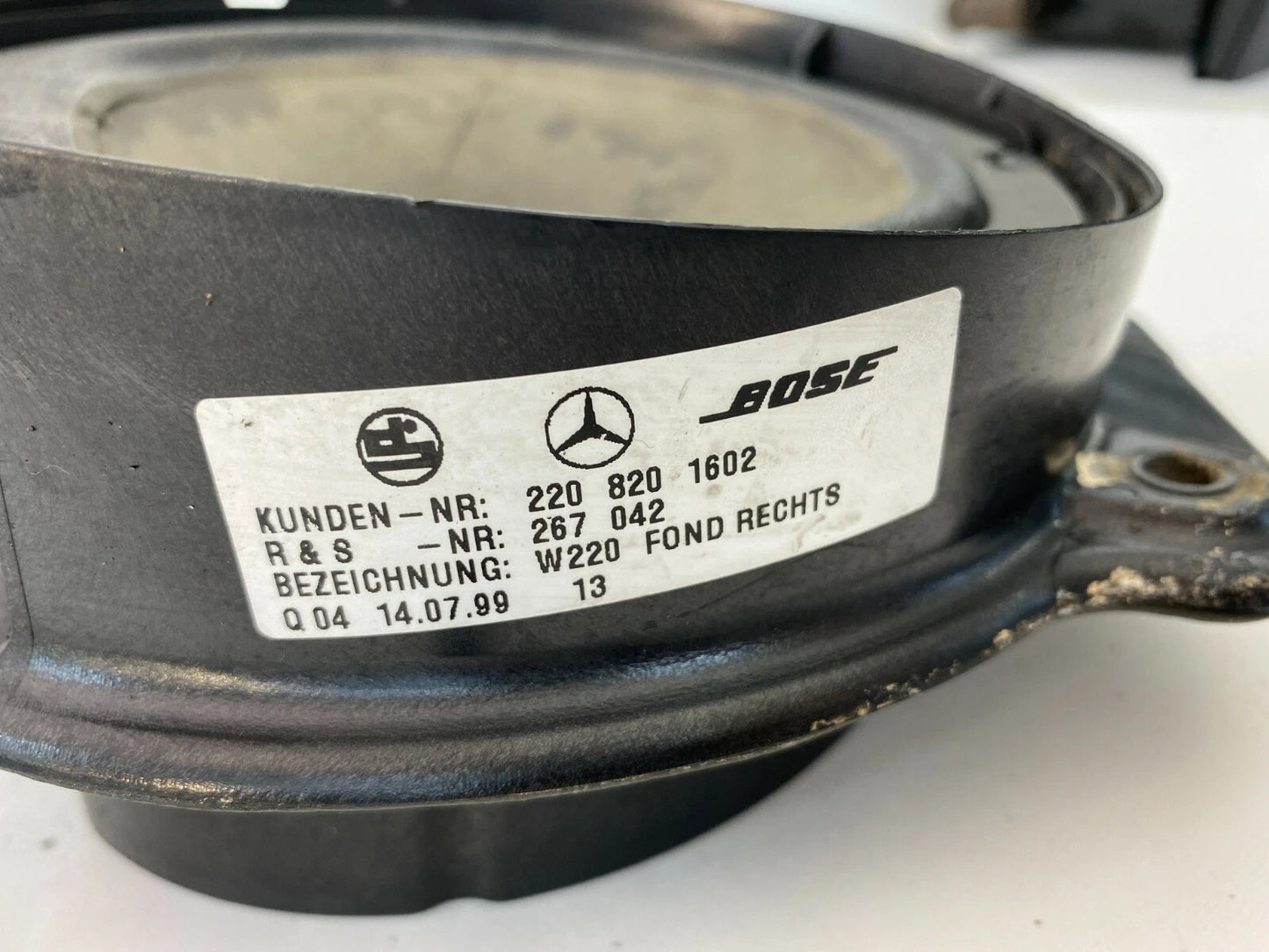 2000-2006 MERCEDES-BENZ S500 REAR RIGHT DOOR SPEAKER TWEETER 2208201602 OEM