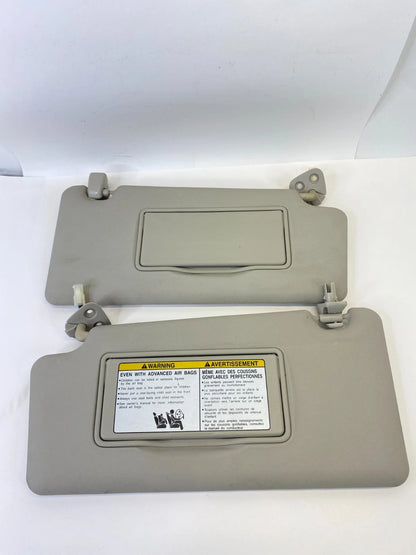 2008-2013 NISSAN ROGUE ROOF SUNVISOR SUN VISOR LEFT RIGHT PAIR SET W LIGHT OEM