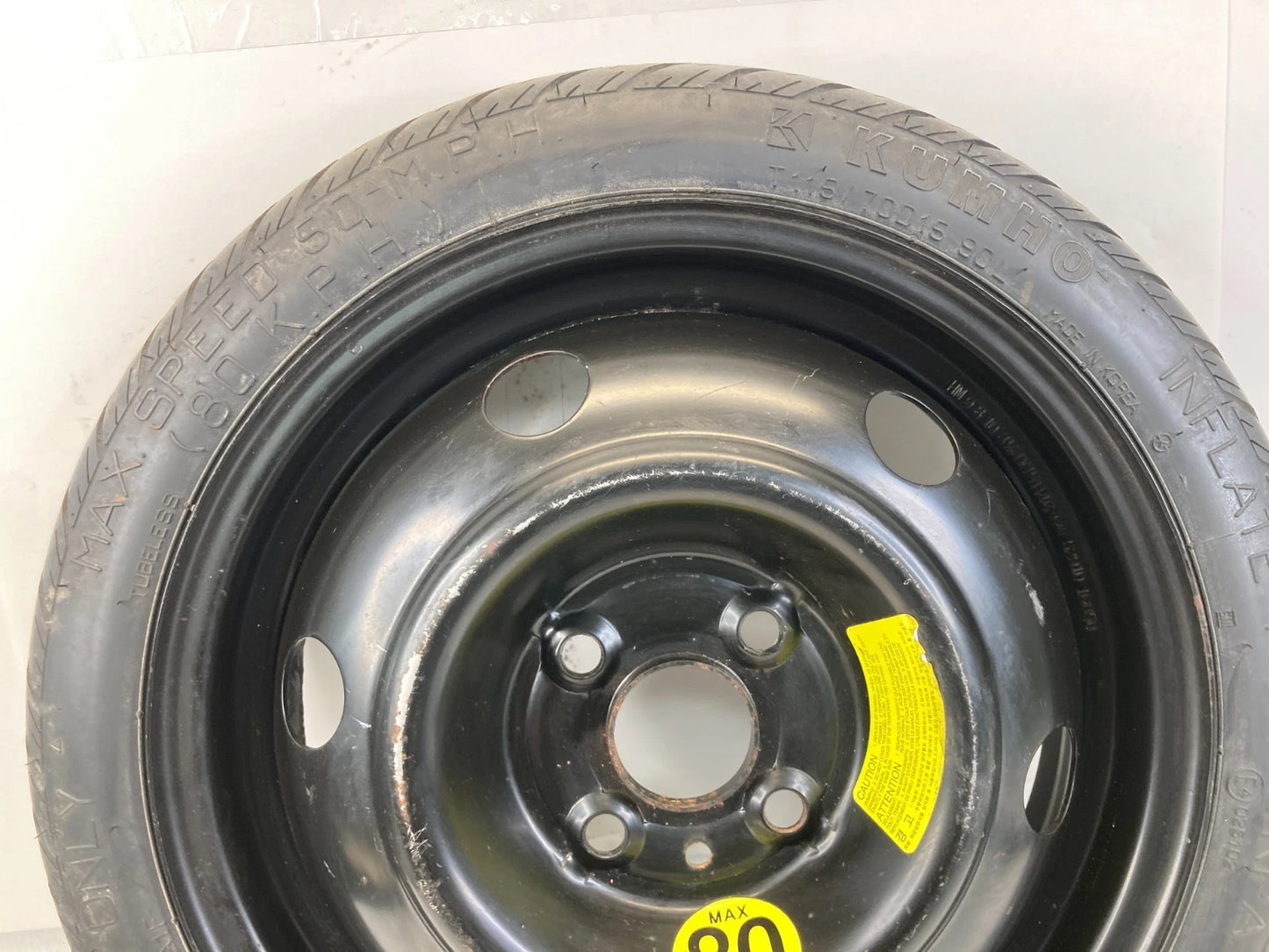 06-11 HYUNDAI ACCENT EMERGENCY SPARE TIRE WHEEL RIM COMPACT DONUT T115/70D15 R15