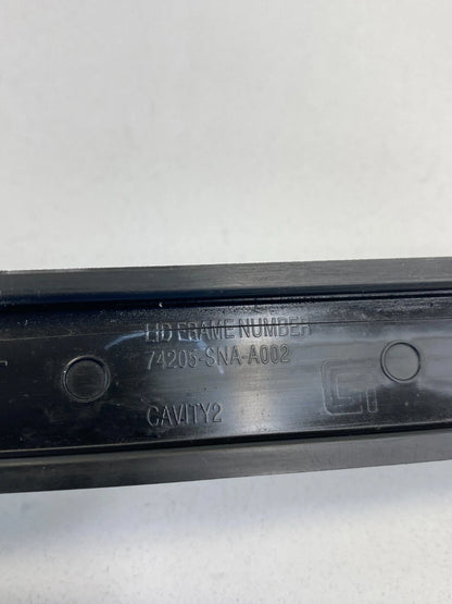 06 07 08 09 10 11 HONDA CIVIC LID FRAME NUMBER COVER TRIM BEZEL 74205-SNA-A002