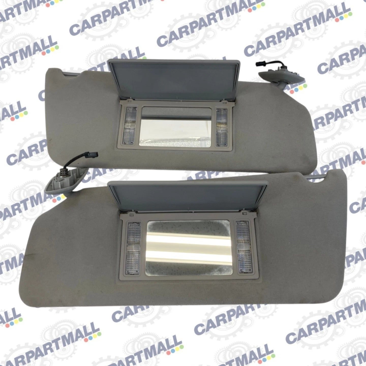 2004-2008 FORD F150 SUNVISOR SUN VISOR LH RH PAIR SET ILLUMINATED W HOMELINK OEM