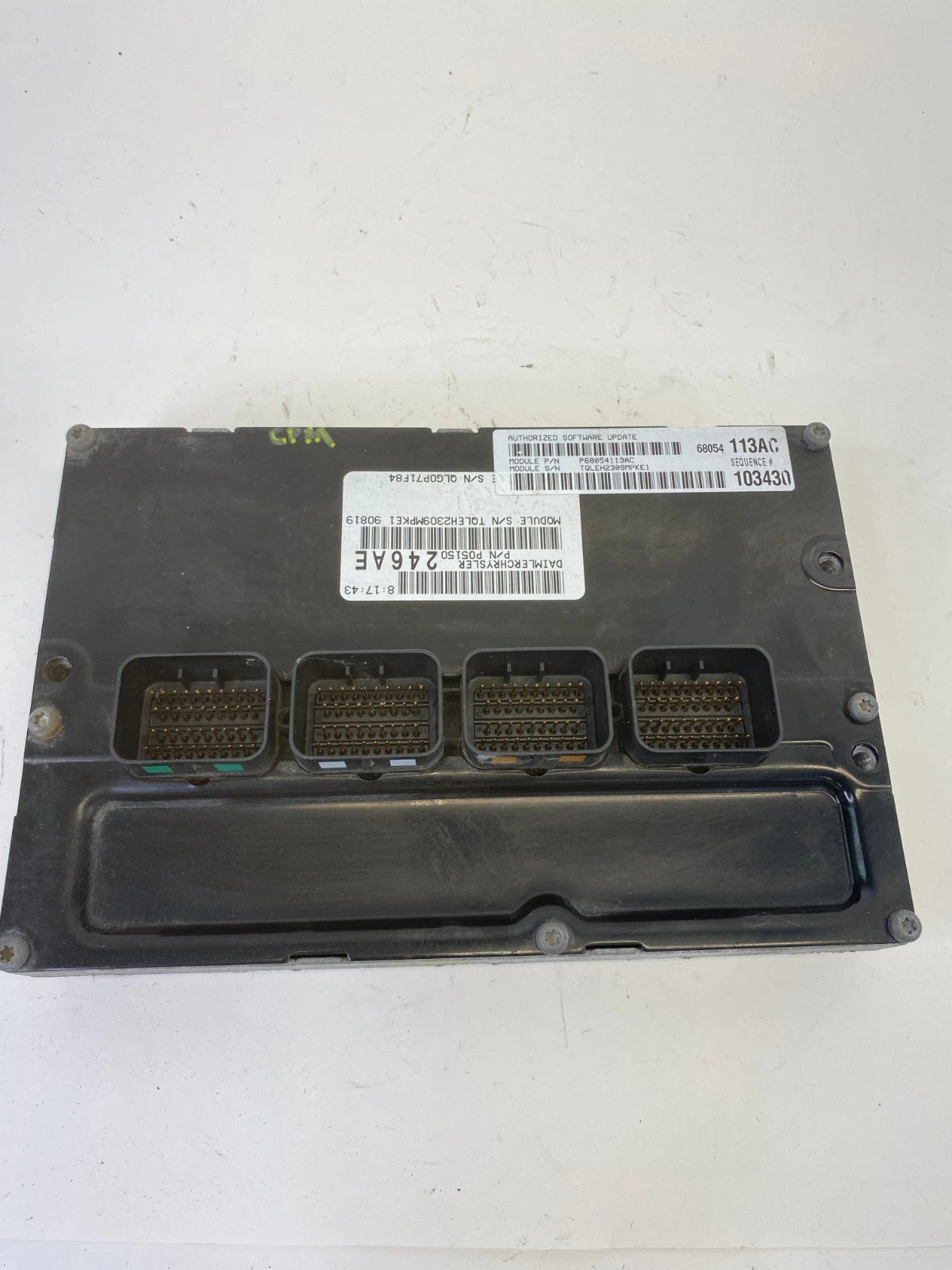 2010 CHRYSLER 300 2.7L V6 24V ENGINE COMPUTER CONTROL MODULE UNIT 68054113AC OEM