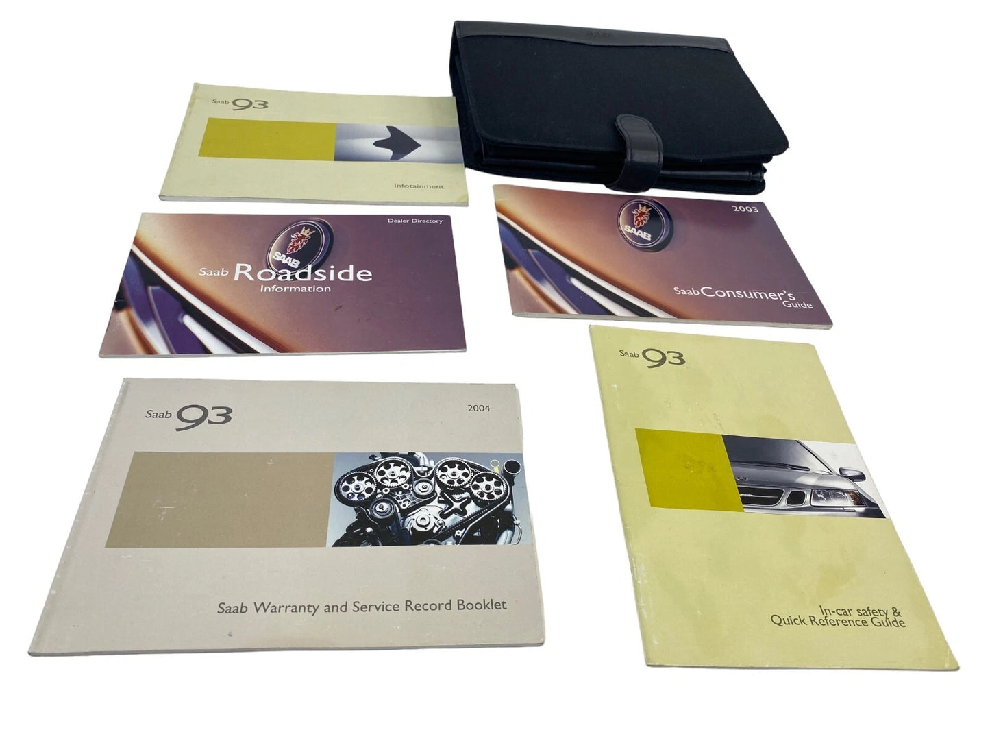 2004 04 SAAB 9-3 OWNERS MANUAL CONSUMER INFO WARRANTY BOOK W/ CASE OEM