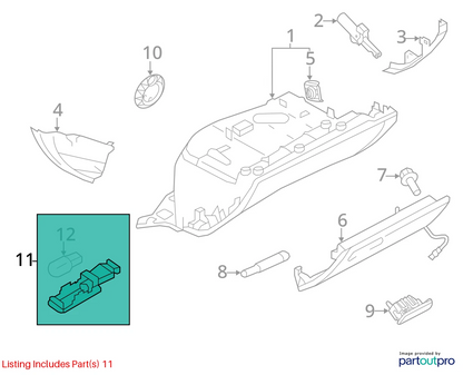 05-18 AUDI A6 QUATTRO GLOVE BOX LIGHT PANEL COURTESY LAMP LIGHT 8D0947415 OEM