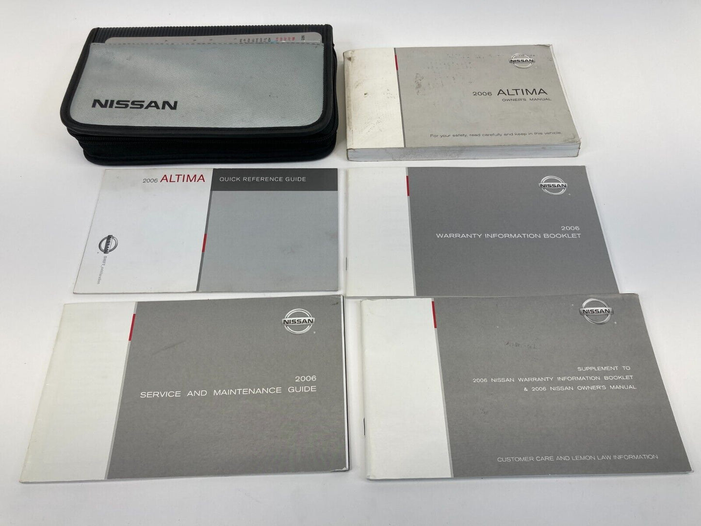 2006 Nissan Altima Owners Manual Information Guide Maintenance Book Set w/ Case