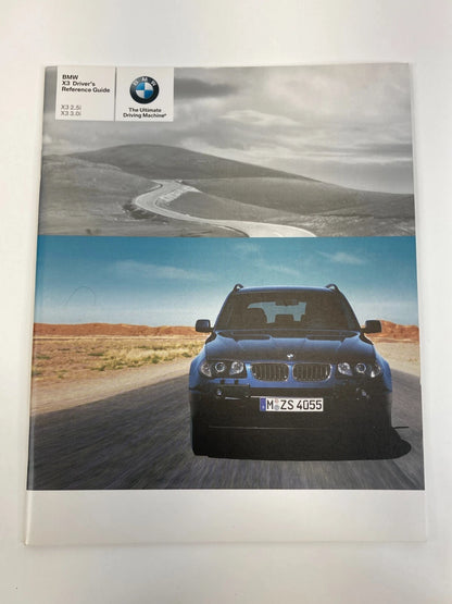 2004 BMW X3 OWNER'S MANUAL & QUICK REFERENCE GUIDE CARD SET W/ CASE OEM