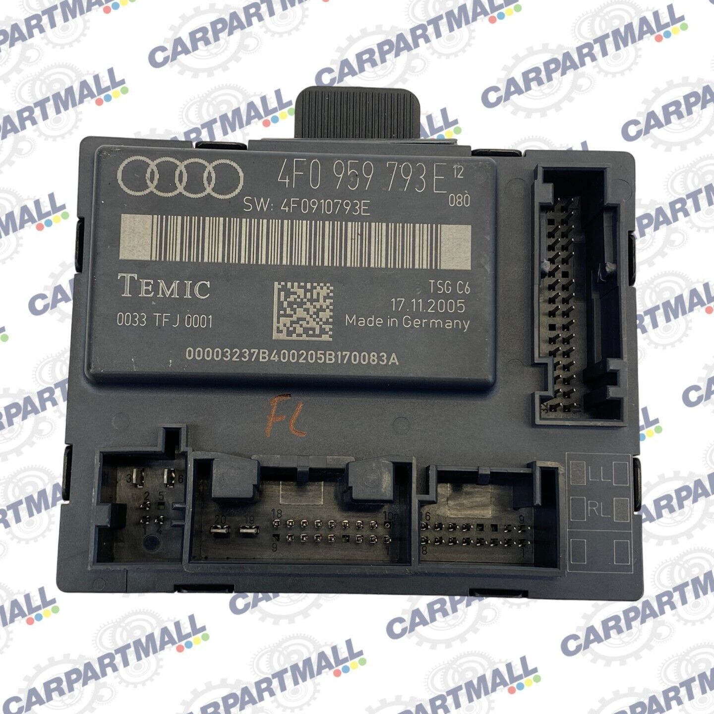 06-08 Audi A6 Quattro Front Left Driver Side Door Control Module 4F0959793E OEM