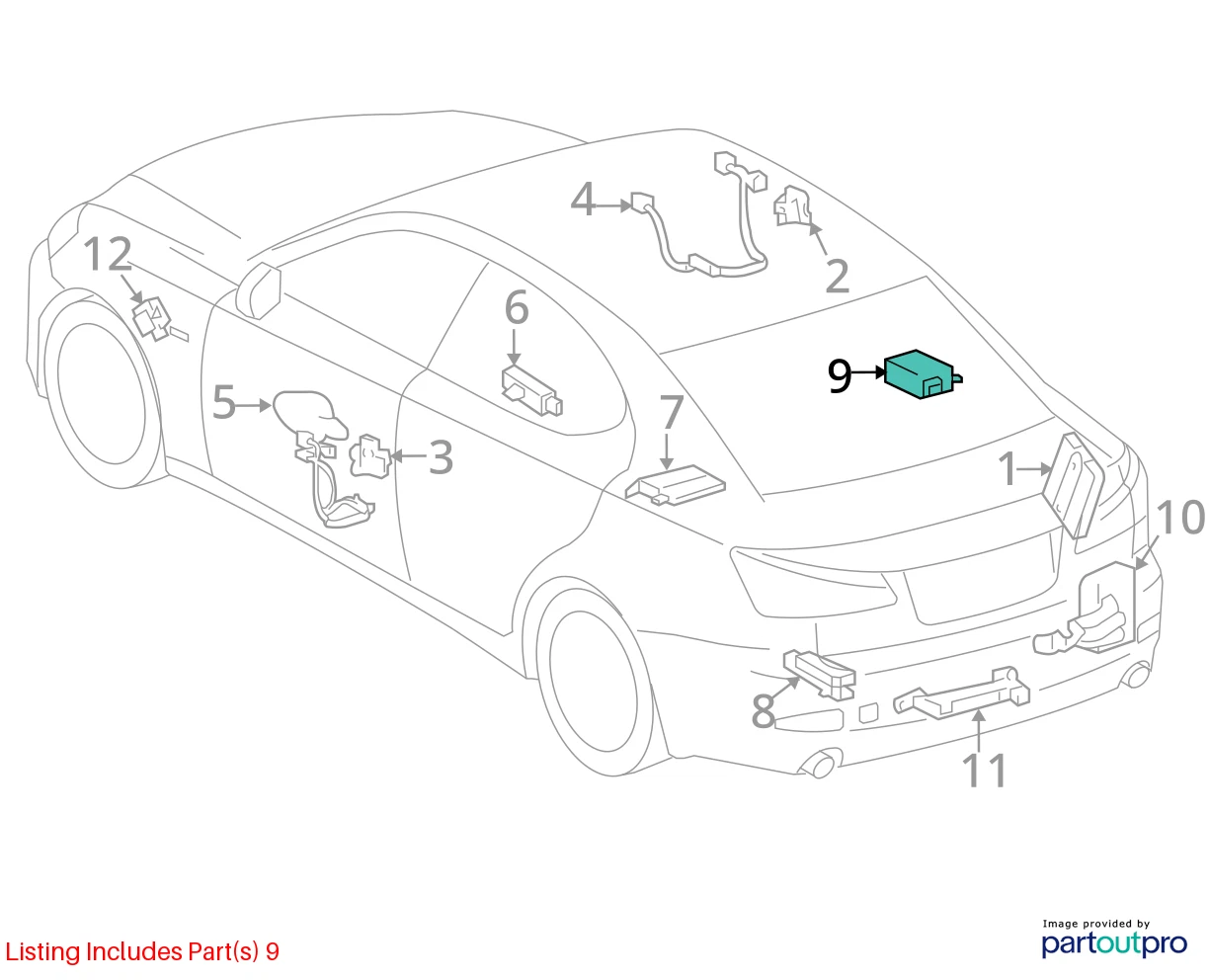 2006-2013 LEXUS IS250 IS350 SMART FRONT DOOR CONTROL RECEIVER MODULE 89740-53030