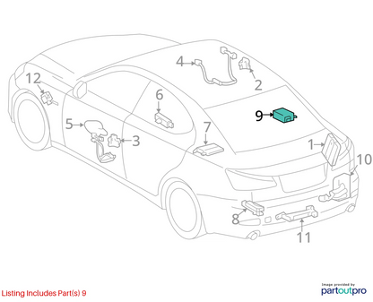 2006-2013 LEXUS IS250 IS350 SMART FRONT DOOR CONTROL RECEIVER MODULE 89740-53030