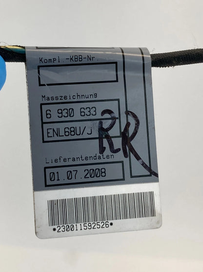 2007 2008 BMW 328I REAR RIGHT PASSENGER SIDE DOOR WIRE HARNESS CABLE 6930633 OEM
