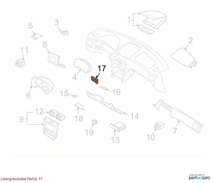 2003-2008 SUBARU FORESTER DASH LEFT SIDE SWITCHES COVER TRIM HOUSING 66211SA220
