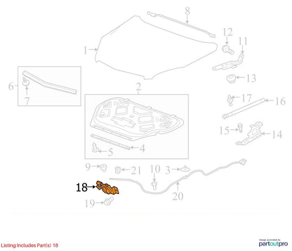 13-17 CHEVY EQUINOX GMC TERRAIN HOOD LOCK LATCH RELEASE ACTUATOR 22909711 OEM