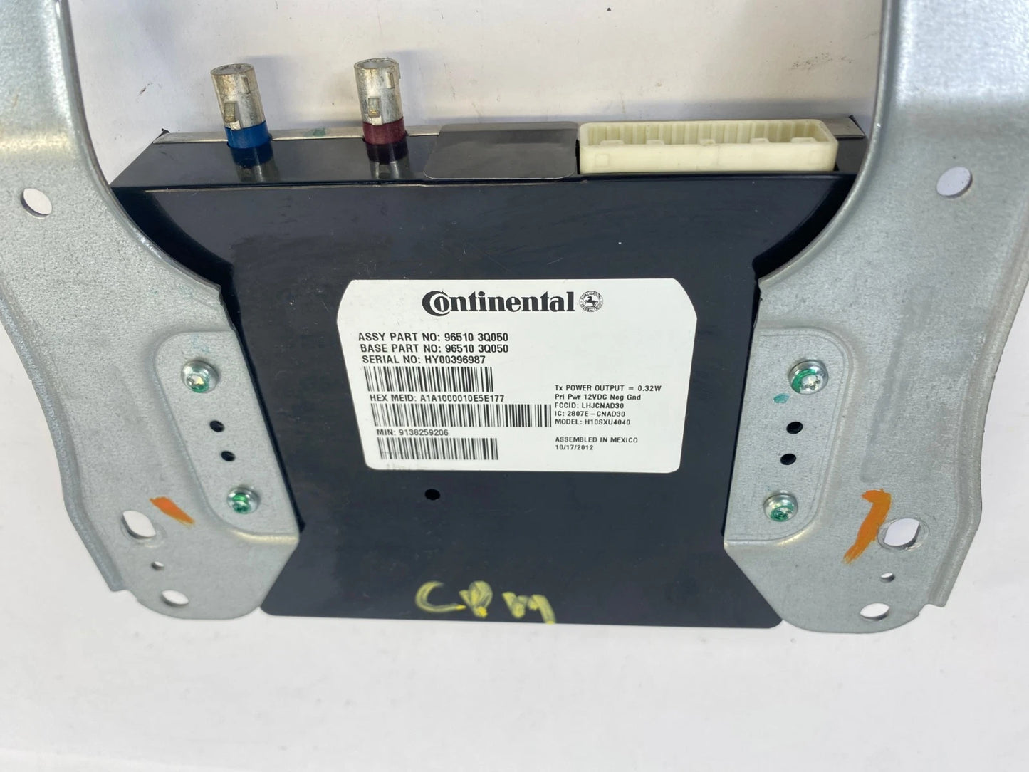 2012-2014 HYUNDAI SONATA TELEMATICS COMMUNICATION MODULE DASH OEM 96510-3Q050